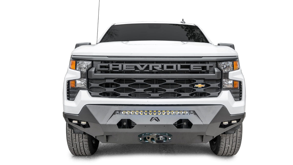 Fab Fours CS22-X5661-1 Chevy Silverado 1500 2022-2023 Matrix Front Bumper Winch Ready No Guard - BumperStock