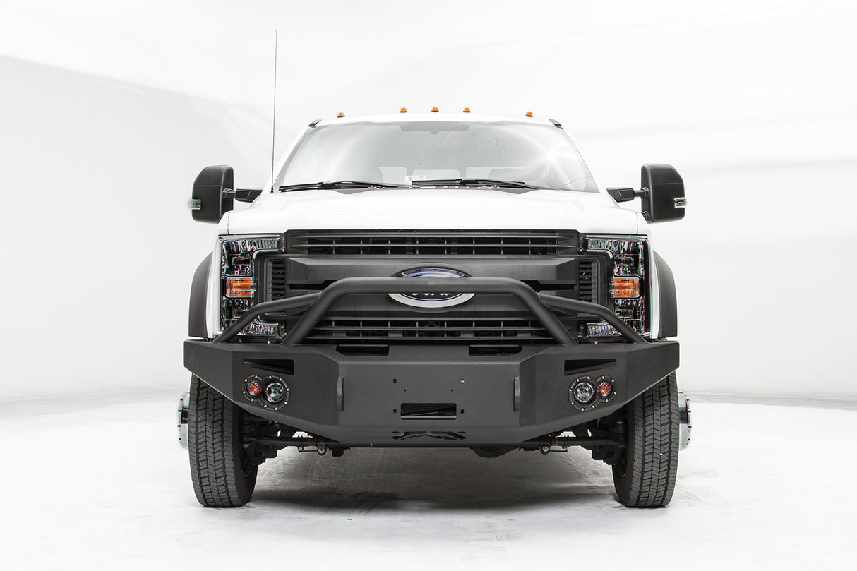 Fab Fours FS17-A4252-1 Ford F450/F550 Superduty 2017-2022 Premium Front Winch Bumper Pre-Runner Guard - BumperStock
