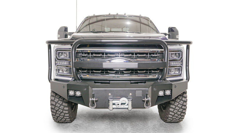 Fab Fours FS23-A5950-1 Ford F250/F350 Superduty 2023 New Premium Front Winch Bumper Full Guard - BumperStock