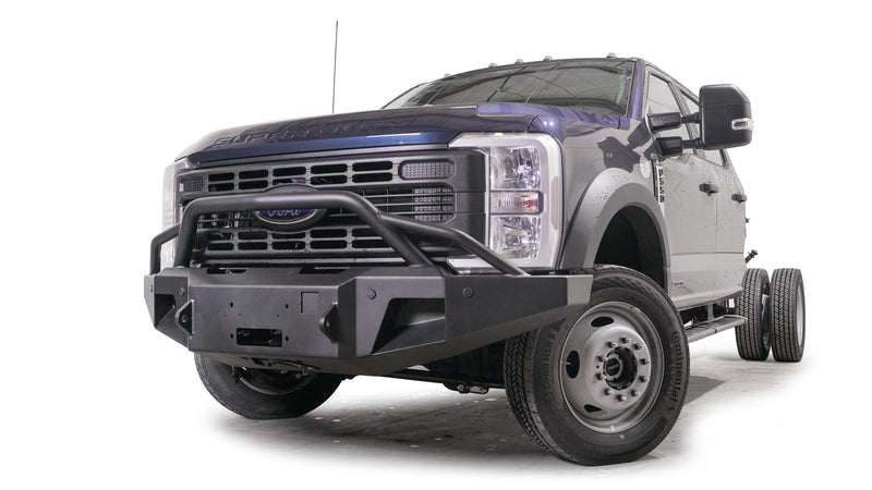Fab Fours FS23-A5962-1 Ford F450/F550 Superduty 2023-2024 New Premium Front Winch Bumper Pre-Runner Guard - BumperStock