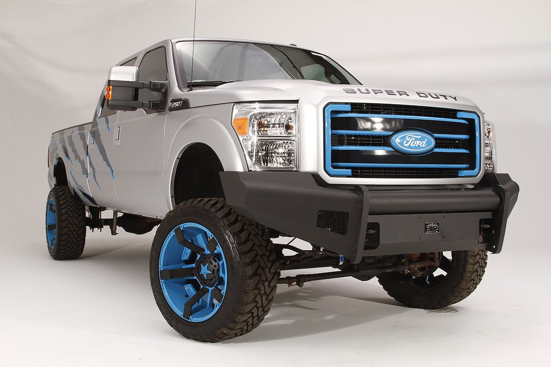 Fab Fours FS99-Q1661-1 Ford F250/F350/F450/F550 Super Duty 1999-2004 Black Steel Elite Front Bumper No Guard