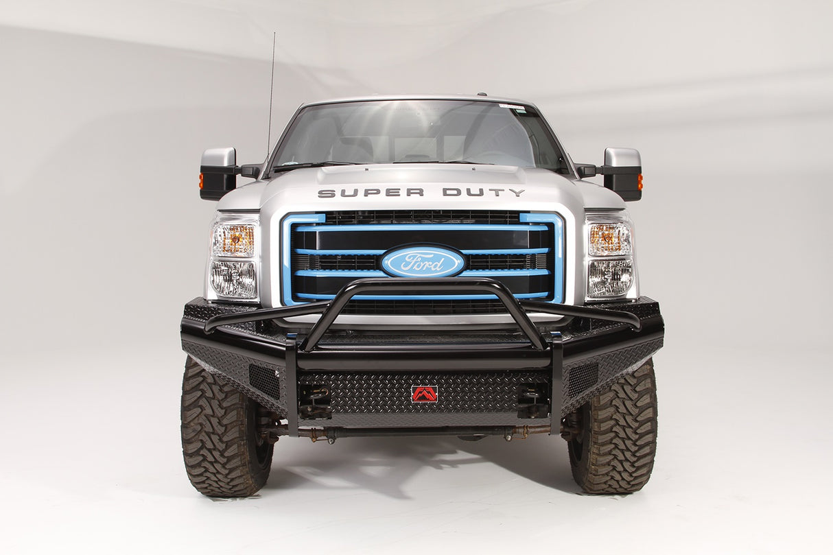Fab Fours FS99-S1662-1 Ford F250/F350/F450/F550 Super Duty 1999-2004 Black Steel Front Bumper Pre-Runner Guard - BumperStock
