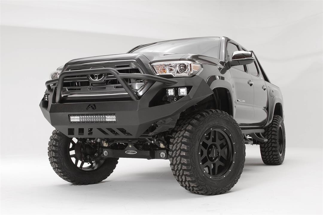 Fab Fours TT16-D3652-1 Toyota Tacoma 2016-2023 Vengeance Front Bumper High Pre-Runner Guard - BumperStock