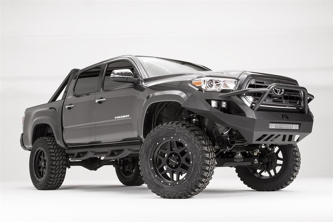 Fab Fours TT16-D3652-1 Toyota Tacoma 2016-2023 Vengeance Front Bumper High Pre-Runner Guard - BumperStock