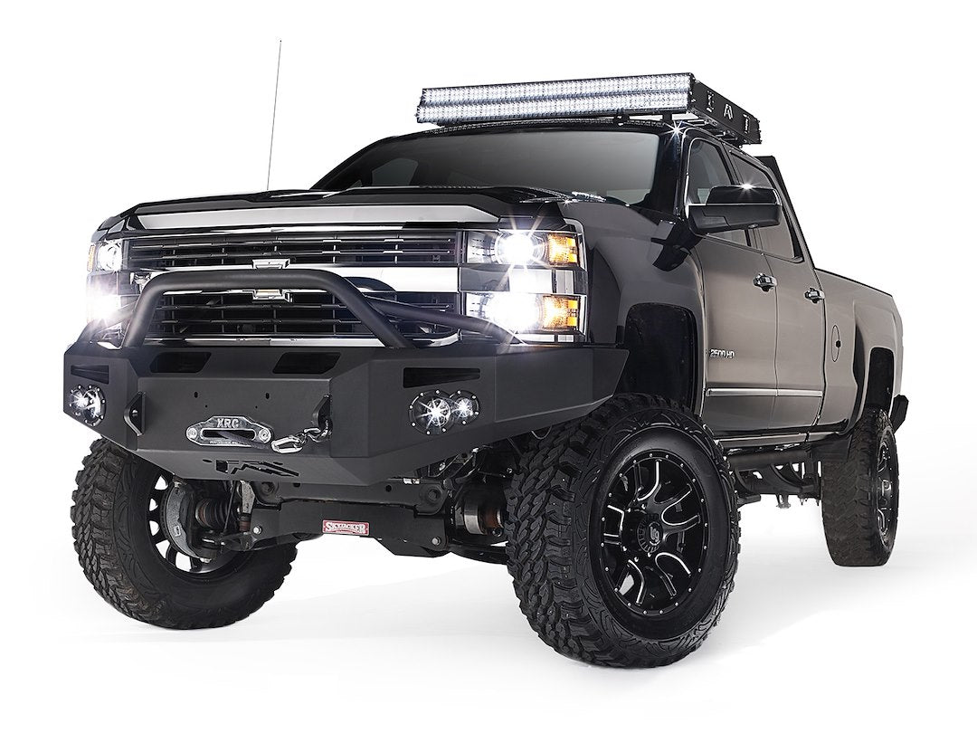 Fab Fours CH05-A1352-1 2003-2007 Chevy Silverado 2500/3500 HD Premium Front Bumper Winch Ready Pre-Runner Guard - BumperStock