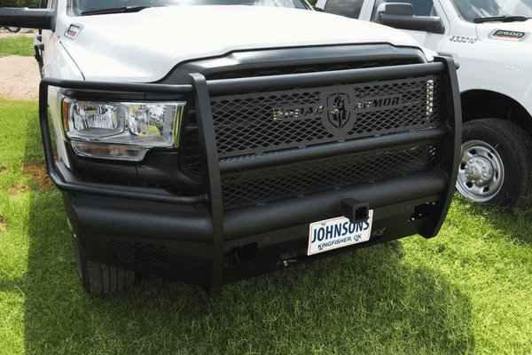 Road Armor Vaquero 4192VF26B 2019-2023 Ram 2500/3500 Non-Winch Front Bumper with Full Guard and 6 Sensor Holes and 2" Receiver - BumperStock