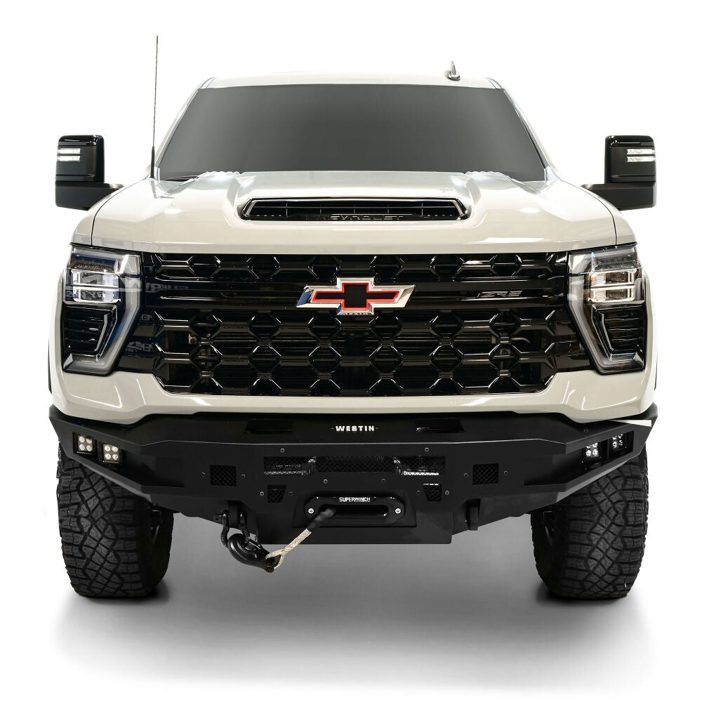 Westin 58-414215 Pro-Series 2024-2025 Chevy Silverado 2500/3500 HD Front Winch Bumper - BumperStock