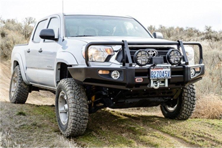 ARB 3423140 Toyota Tacoma 2012-2015 Deluxe Front Bumper Winch Ready with Grille Guard, Black Powder Coat Finish-BumperStock