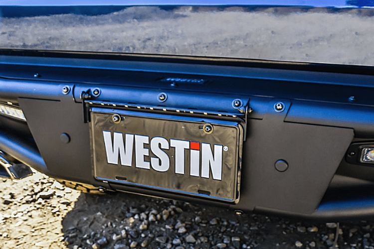 Westin 58-81215 Chevy Silverado 1500 2019-2022 Outlaw Rear Bumper Black Finish-BumperStock