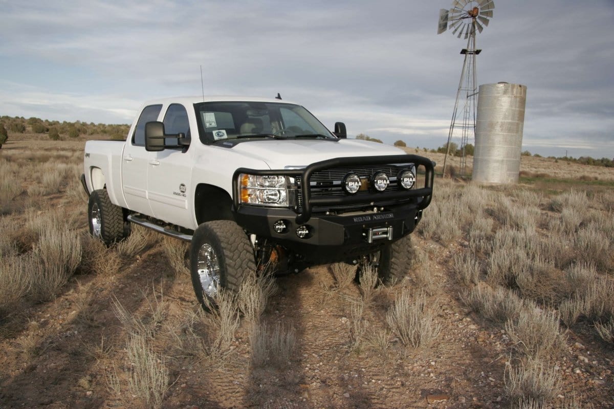 Road Armor 38205B 2011-2014 Chevy Silverado 2500/3500 Stealth Front Winch Bumper Lonestar Guard-BumperStock