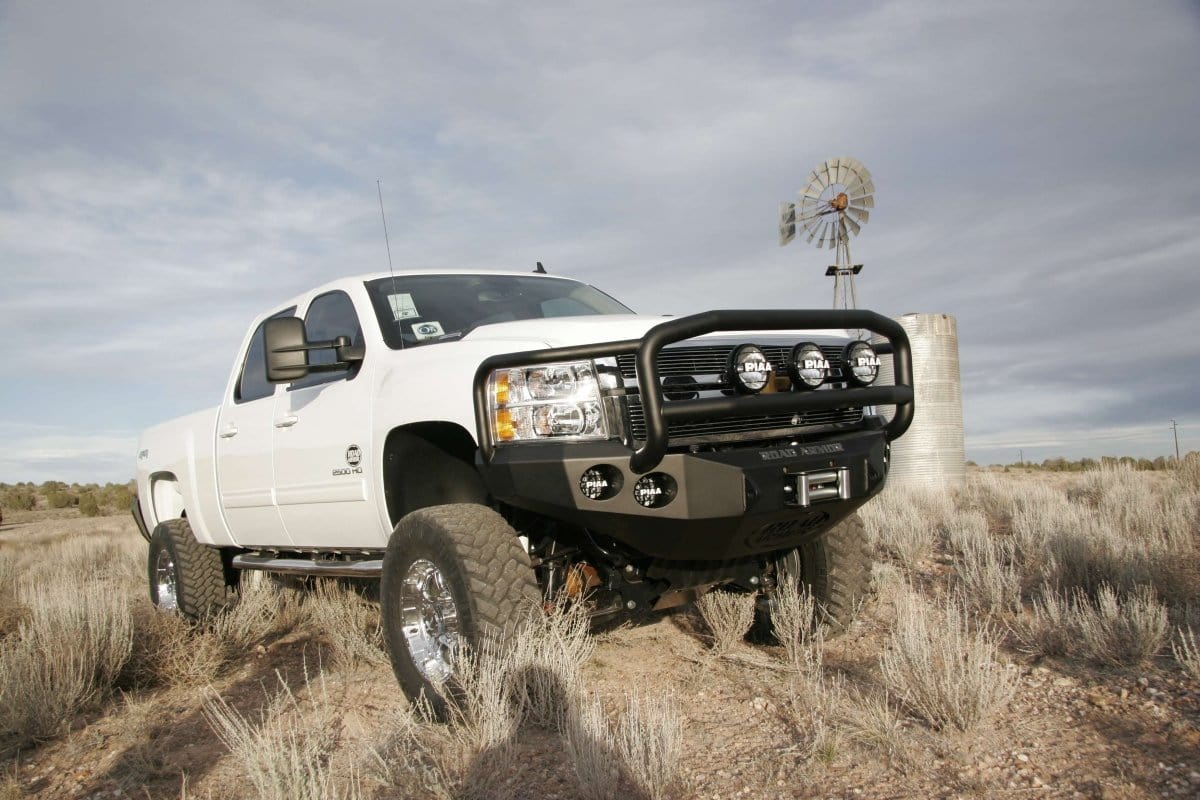 Road Armor 38205B 2011-2014 Chevy Silverado 2500/3500 Stealth Front Winch Bumper Lonestar Guard-BumperStock