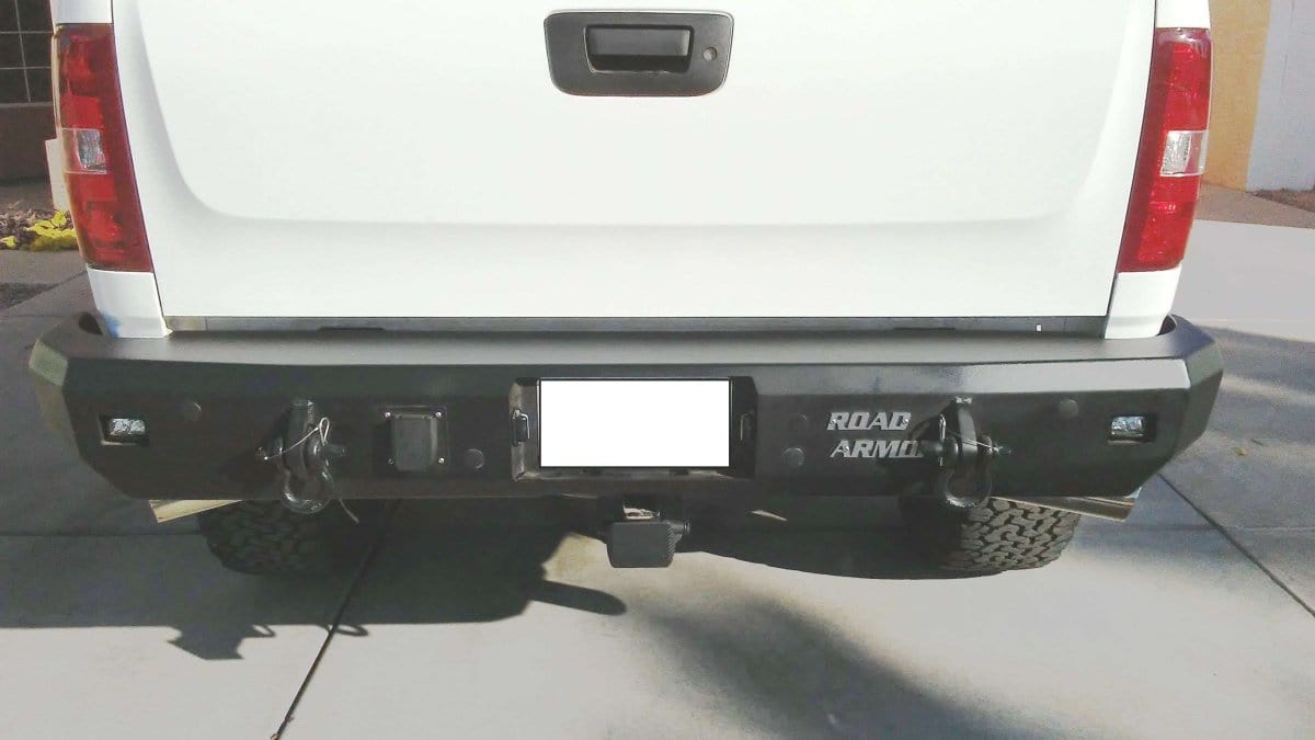 Road Armor 38500B 2008-2013 GMC Sierra 1500 Stealth Rear Winch Bumper - BumperStock