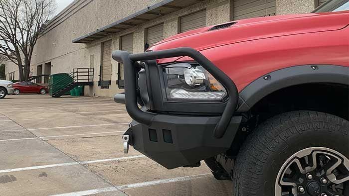 Road Armor 4151F5B-NW 2015-2018 Ram Rebel 1500 Stealth Front Non-Winch Bumper Lonestar Guard - BumperStock