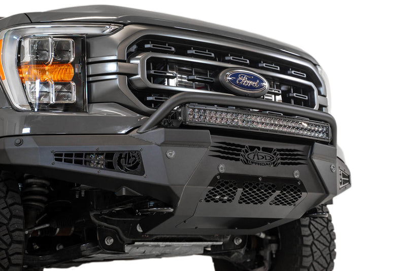 ADD F197431040103 2021-2022 Ford F150 HoneyBadger Front Bumper with Top Hoop - BumperStock