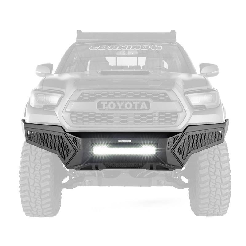 Go Rhino 343891T 2016-2022 Toyota Tacoma Element Front Bumper with Power Bar - BumperStock