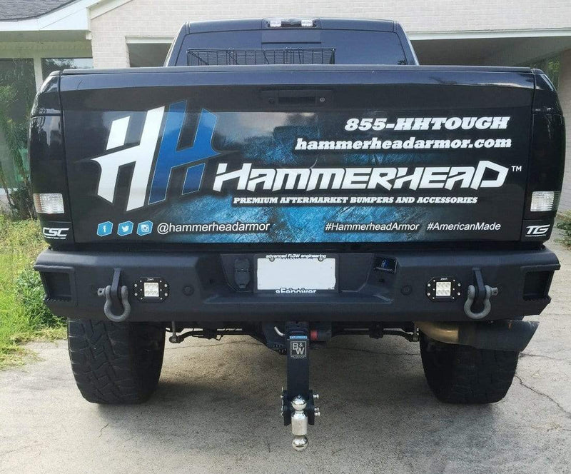 Hammerhead 600-56-0478 Dodge Ram 2500/3500 2010-2018 Flush Mount Rear Bumper with Sensors - BumperStock
