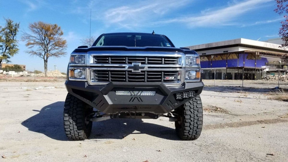 Road Armor 3141XF0B 2014-2015 Chevy Silverado 1500 Spartan Front Bumper - BumperStock
