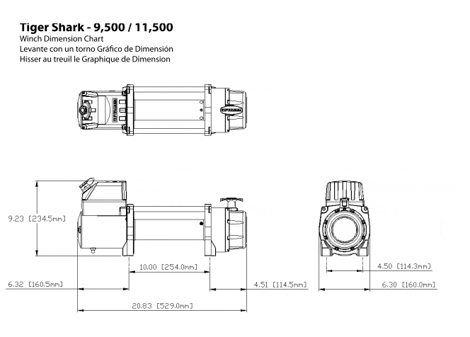 Superwinch Tiger Shark 9500 SR 12V 1595201 Winch - BumperStock