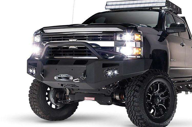 Fab Fours CH14-A3052-1 2015-2019 Chevy Silverado 2500/3500 HD Premium Front Winch Bumper Pre-Runner Guard - BumperStock