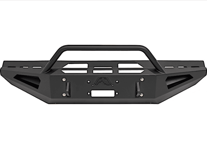 Fab Fours DR19-RS4462-1 Dodge Ram 2500/3500 HD 2019-2021 Red Steel Winch Front Bumper Pre-Runner Guard - BumperStock