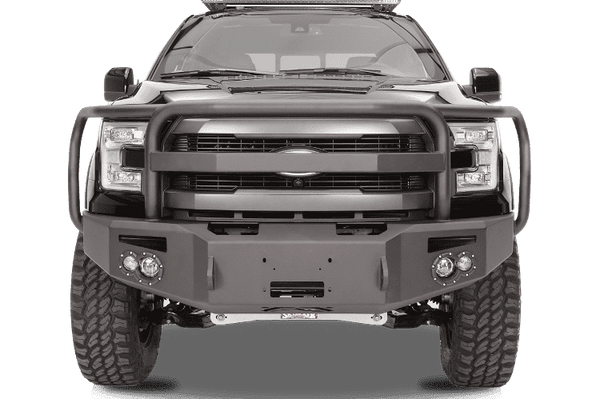 Fab Fours FF09-H1950-1 Ford F150 2009-2014 Premium Front Bumper Winch Ready Full Guard-BumperStock
