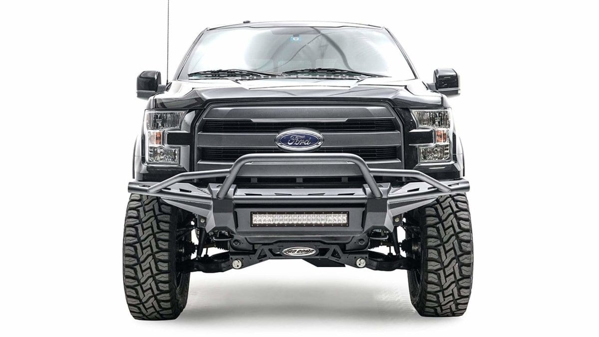 Fab Fours FF15-D3272-1 Ford F150 2015-2017 Aero Front Bumper Pre-Runner Guard-BumperStock