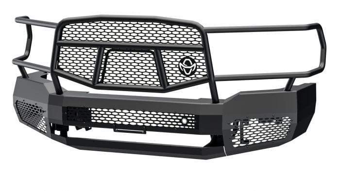 Ranch Hand MFD191BM1 2019-2022 Dodge Ram 2500/3500 Midnight Front Bumper with Grille Guard - BumperStock