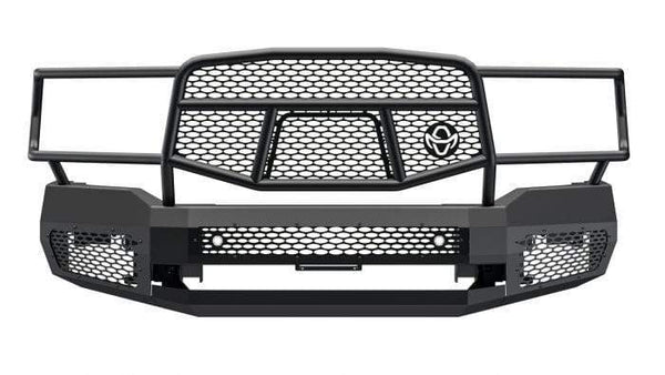 Ranch Hand MFD191BM1 2019-2022 Dodge Ram 2500/3500 Midnight Front Bumper with Grille Guard - BumperStock