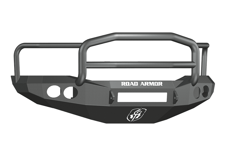 Road Armor 44065B-NW 2006-2009 Dodge Ram 2500/3500/4500/5500 Non-Winch Front Bumper with Lonestar Guard and Round Light Holes - Satin Black-BumperStock