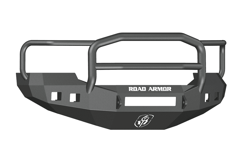 Road Armor 605R5B-NW 2005-2007 Ford F250/F350/F450 / Excursion Non-Winch Front Bumper with Lonestar Guard and Square Light Holes - Satin Black-BumperStock