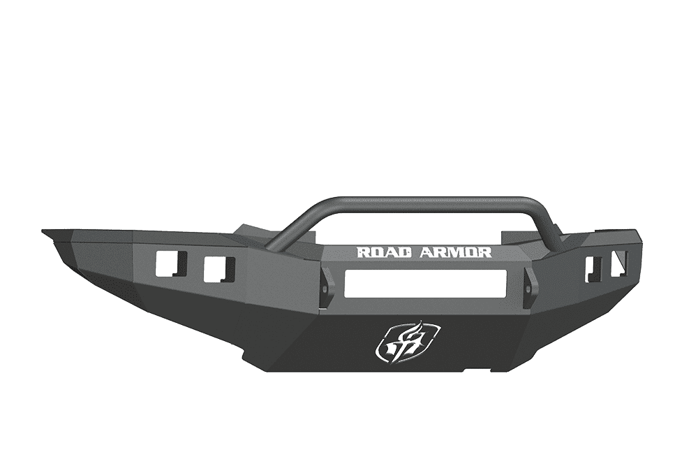 Road Armor 905R4B-NW 2012-2015 Toyota Tacoma Non-Winch Front Bumper with Pre-Runner Guard and Square Light Holes - Satin Black-BumperStock
