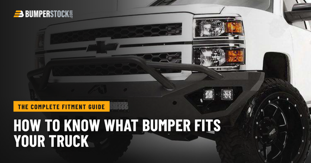 Complete Truck Bumper Fitment Guide, how to know what bumper fits your truck, shown on a Silverado with an aftermarket front bumper.