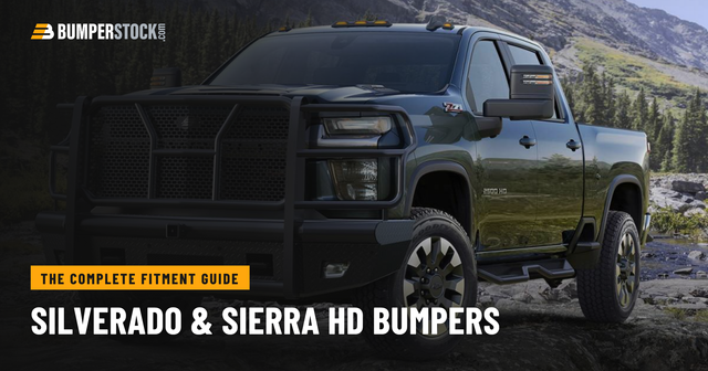 Green Chevy Silverado 2500HD with a Steelcraft steel front bumper and grille guard