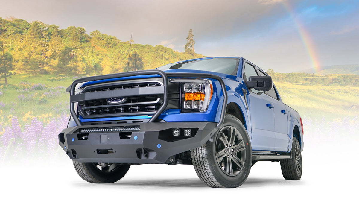 Fab Fours FS23-X5950-1 Ford F250/F350 Super Duty 2023-2026 Matrix Front Winch Bumper Full Guard