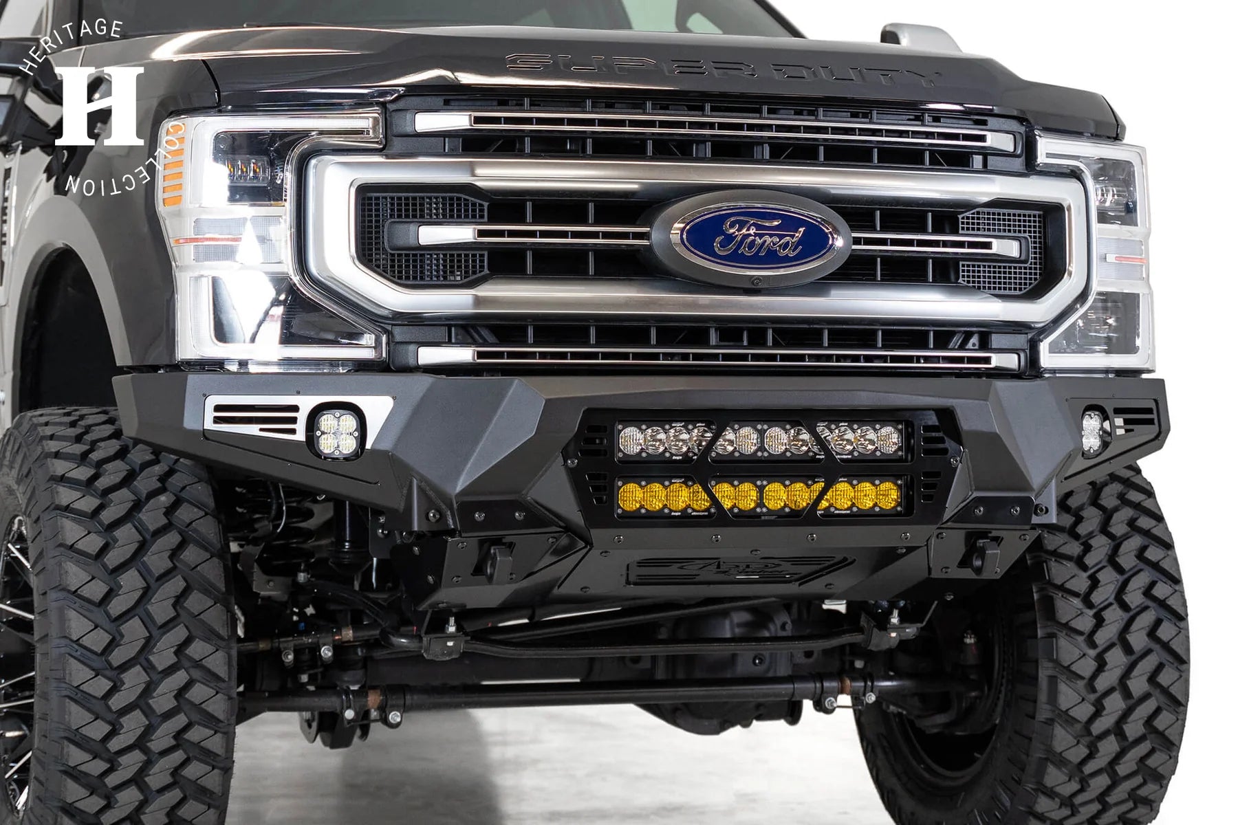 Autowiki Powder Coated Steel Bumper For 2017-2022 Ford F250/F350 Super Duty | Front/Rear