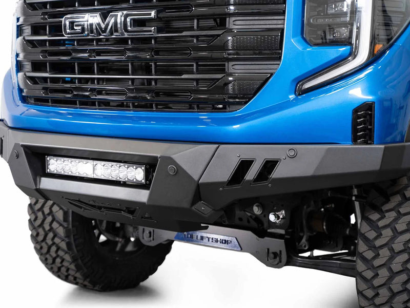 Addictive Desert Designs Black Label front bumper on 2023-2026 GMC Sierra 1500 Denali Ultimate - BumperStock