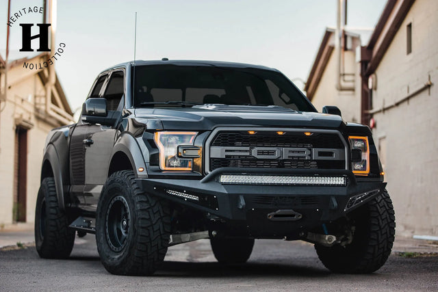 ADD F117382860103 2017-2020 Ford F150 Raptor HoneyBadger Front Bumper with Winch Mount - BumperStock