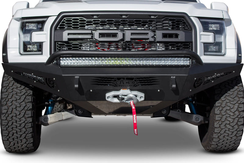 ADD F117382860103 2017-2020 Ford F150 Raptor HoneyBadger Front Bumper with Winch Mount - BumperStock