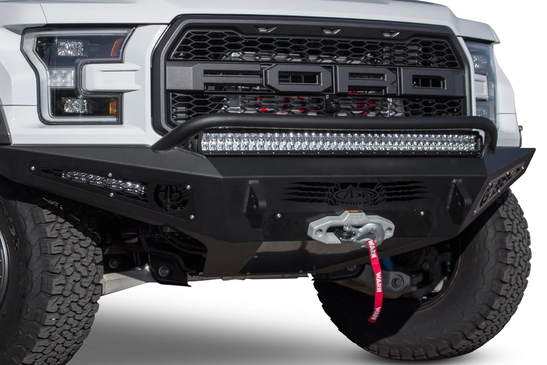 ADD F117382860103 2017-2020 Ford F150 Raptor HoneyBadger Front Bumper with Winch Mount - BumperStock