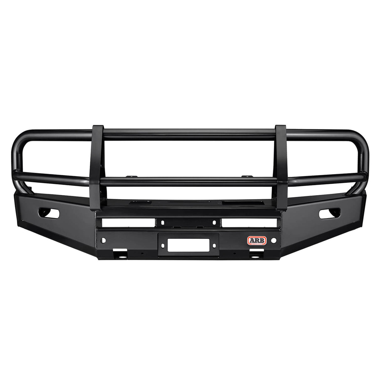 ARB 3462010 Chevy Silverado 1500 1999-2002 Deluxe Front Bumper Winch Ready with Grille Guard, Black Powder Coat Finish - BumperStock