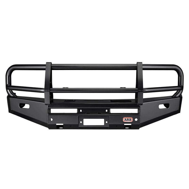 ARB 3462010 Chevy Silverado 2500/3500 1999-2002 Deluxe Front Bumper Winch Ready with Grille Guard, Black Powder Coat Finish - BumperStock