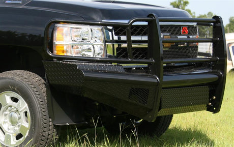 Fab Fours CH11-S2760-1 Chevy Silverado 2500/3500 HD 2011-2014 Black Steel Front Bumper Full Guard - BumperStock