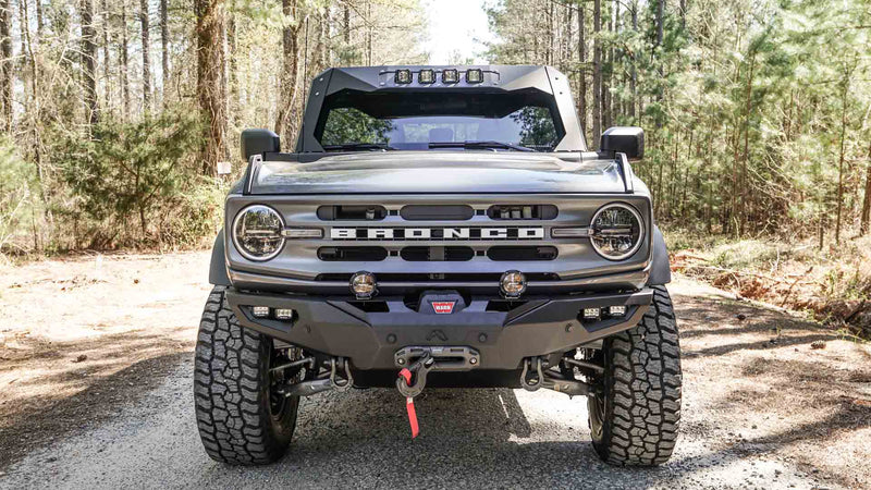 Fab Fours FB21-F5251-1 Ford Bronco 2021-2022 Premium Front Winch Bumper - BumperStock