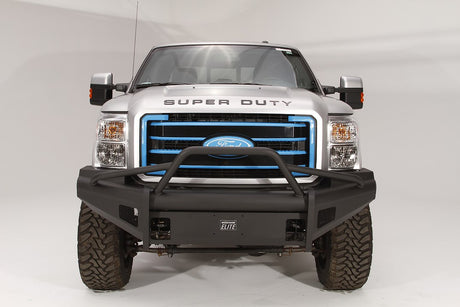 Fab Fours FS08-Q1962-1 Ford F250/F350/F450/F550 Super Duty 2008-2010 Black Steel Elite Front Bumper Pre-Runner Guard - BumperStock