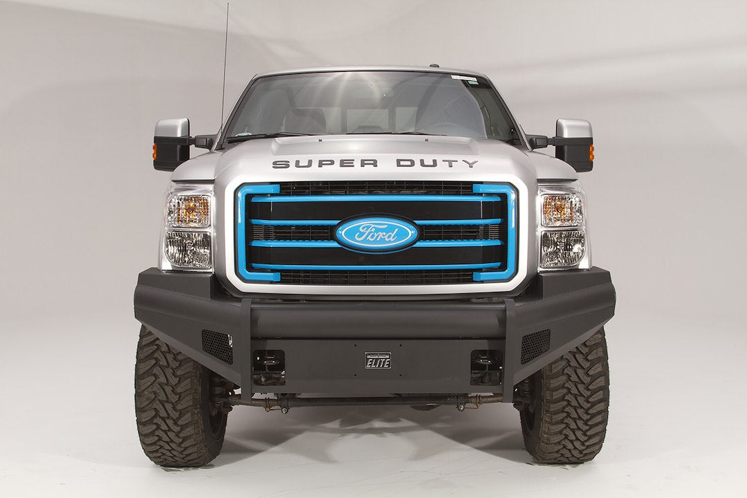 Fab Fours FS99-Q1661-1 Ford F250/F350/F450/F550 Super Duty 1999-2004 Black Steel Elite Front Bumper No Guard