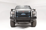 Fab Fours FS99-S1660-1 Ford F250/F350/F450/F550 Super Duty 1999-2004 Black Steel Front Bumper Full Guard - BumperStock