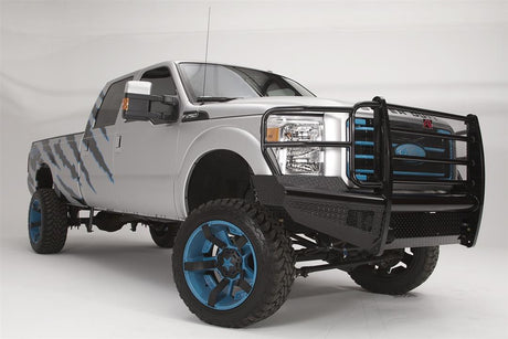 Fab Fours FS99-S1660-1 Ford F250/F350/F450/F550 Super Duty 1999-2004 Black Steel Front Bumper Full Guard - BumperStock