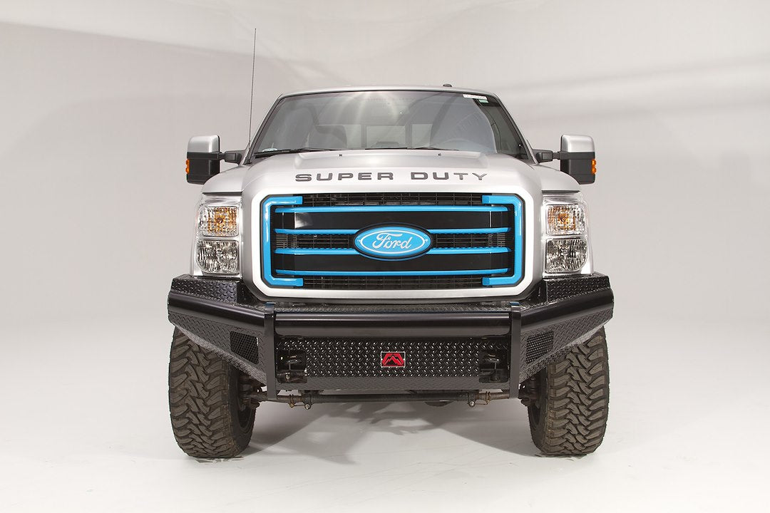 Fab Fours FS99-S1661-1 Ford F250/F350/F450/F550 Super Duty 1999-2004 Black Steel Front Bumper No Guard - BumperStock