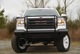 Fab Fours GM07-K2160-1 GMC Sierra 1500 2007-2013 Black Steel Front Bumper Full Guard - BumpeStock