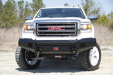 Fab Fours GM07-K2161-1 GMC Sierra 1500 2007-2013 Black Steel Front Bumper No Guard - BumperStock